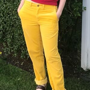 Polo Ralph Lauren straight leg yellow corduroy trousers. Size 0.